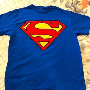 DC Comics Superman S Super Logo Men's Blue T-Shirt Tee Shirt size L